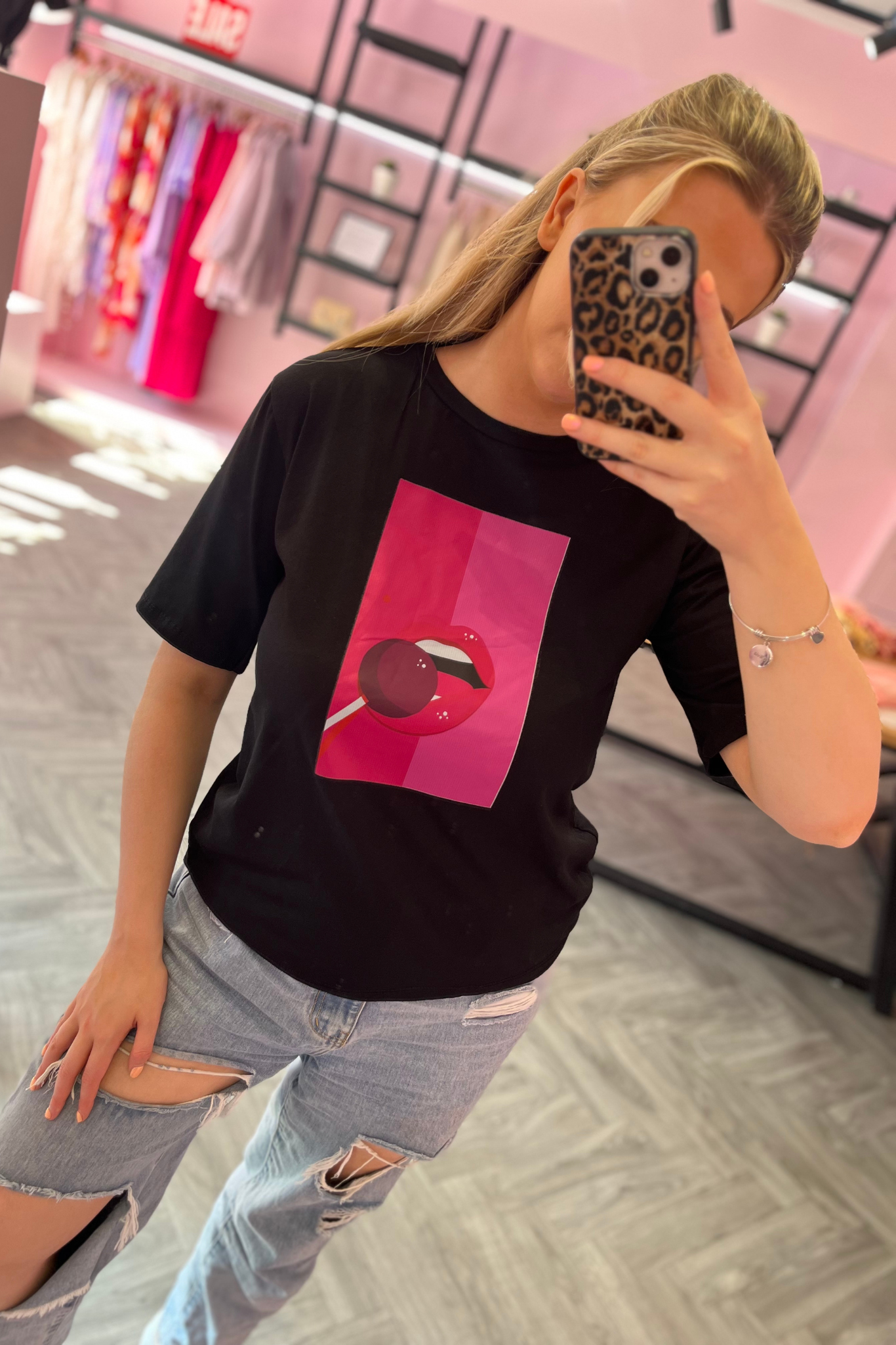 Black Laura Lolly T-Shirt