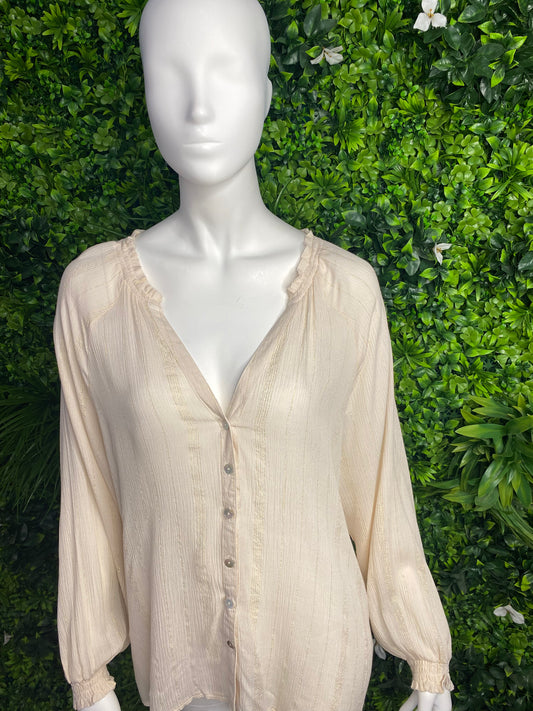 Dolly V Neck Shirt Cream