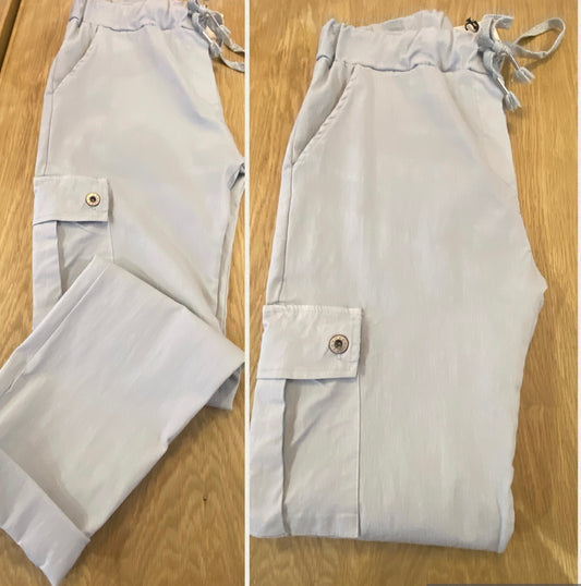 Magic Cargo Trousers - Light Grey