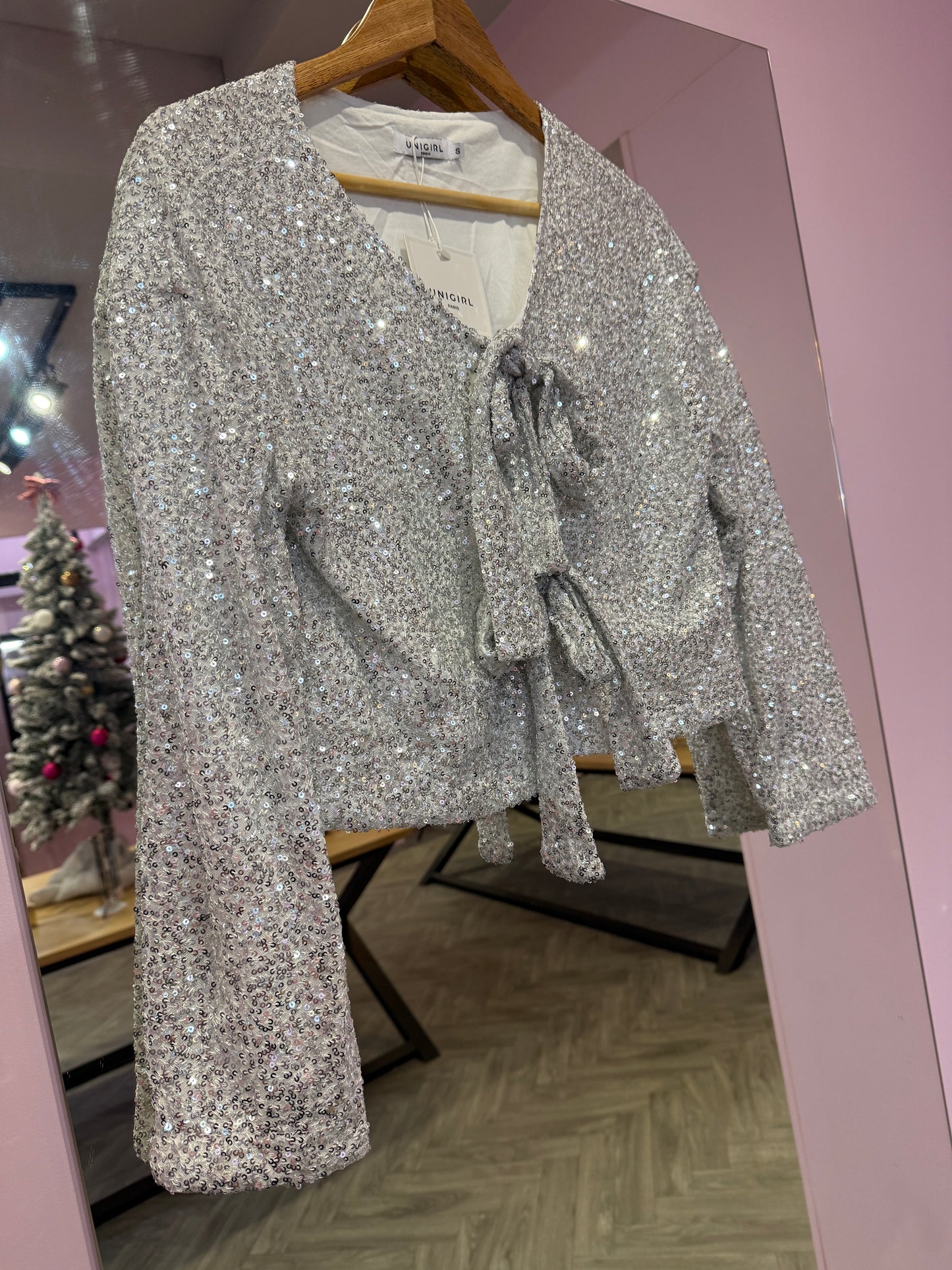 Ruby Bow Top - Silver